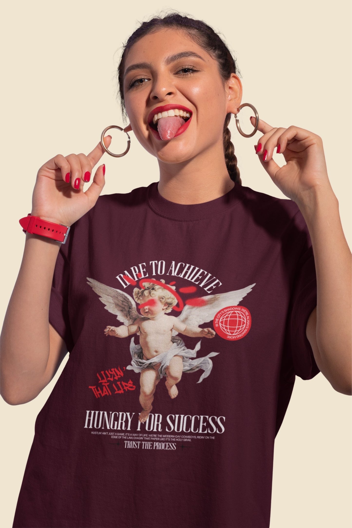 DARE TO ACHIEVE OVERSIZED T-SHIRT