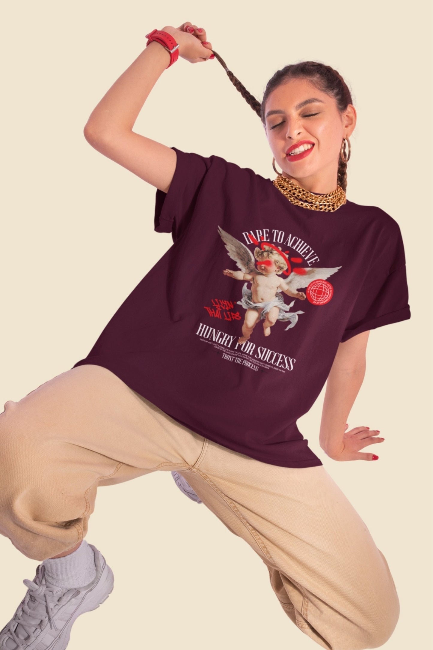 DARE TO ACHIEVE OVERSIZED T-SHIRT